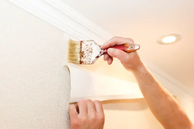Pose de papier peint à Aussillon — revêtements muraux et toiles de verre